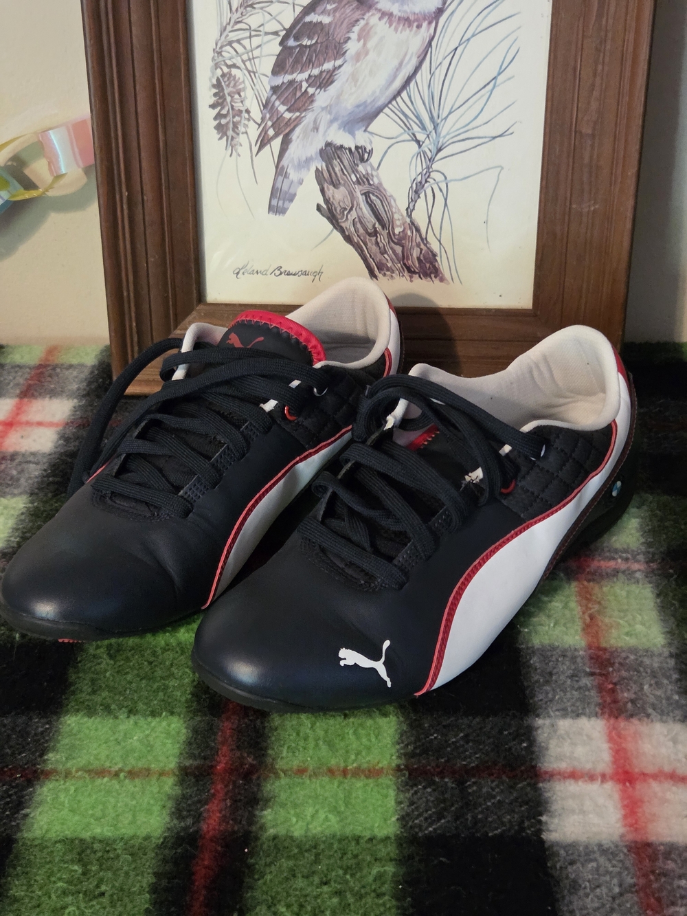 Puma Drift Cat  size 10 Fashion Sneaker Shoe - BMW Team Black/White/Red - Mens